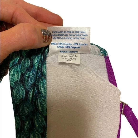 Mermaid Swimsuit Bikini, Womens S Celtic Green,New Bottoms, Excellent Cond Top - Picture 9 of 11